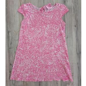 Lilly Pulitzer Get Crackin Pink Print Lightweight Dress, Girls 6/7Y (Z3)